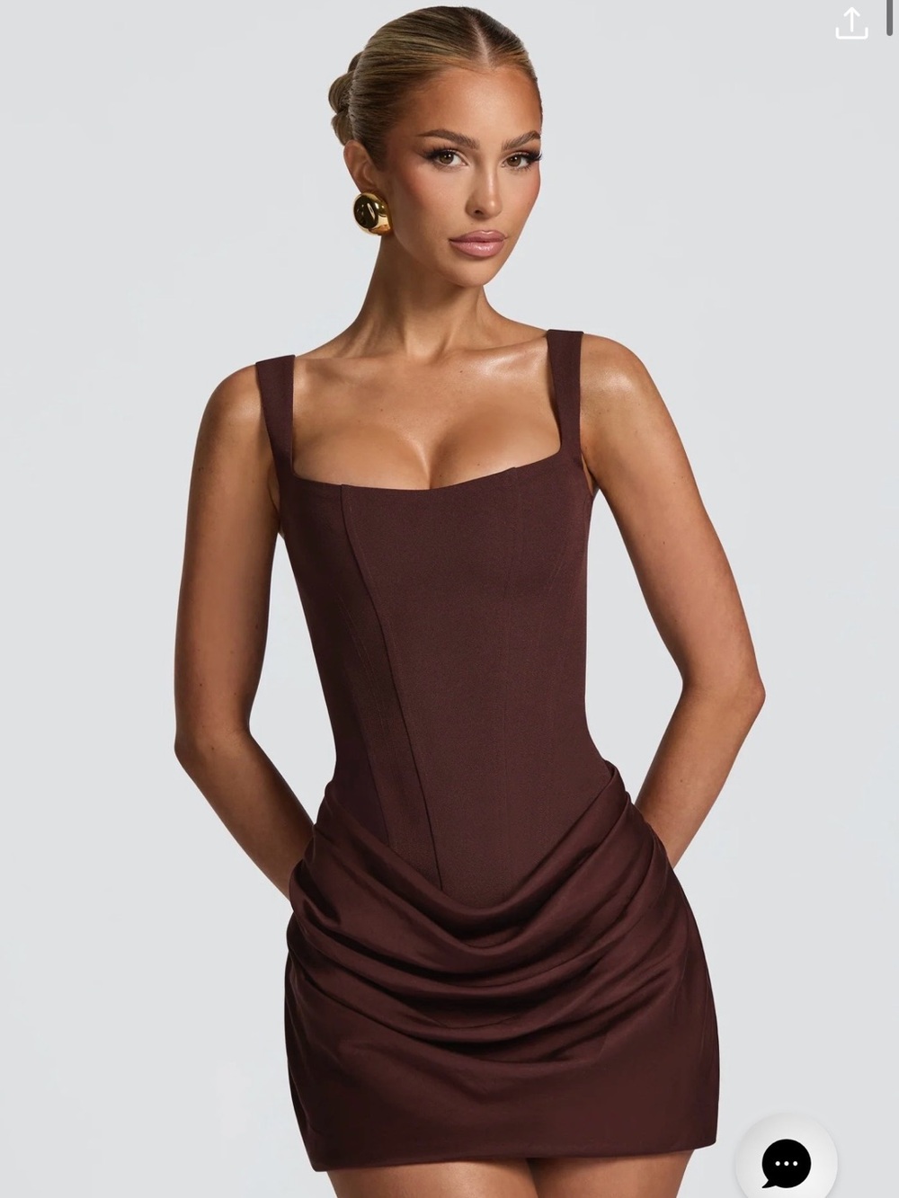 Cornelia Mini Dress Plum Brown